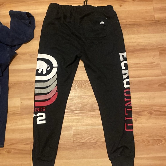 Black Joggers with Graphic Print - Picture 3 of 3